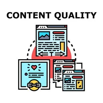 Content quality assessing web page optimization and engagement イラスト素材