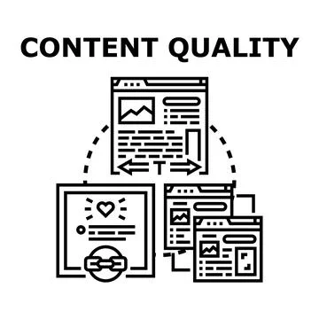 Content quality assessing web page optimization and engagement イラスト素材