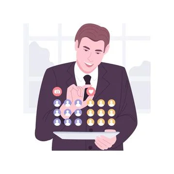 Content recommendations isolated cartoon vector illustrations. Stock Illustration