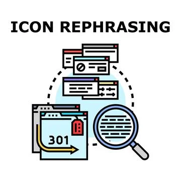 Content rephrasing for seo and website optimization strategy 스톡 일러스트