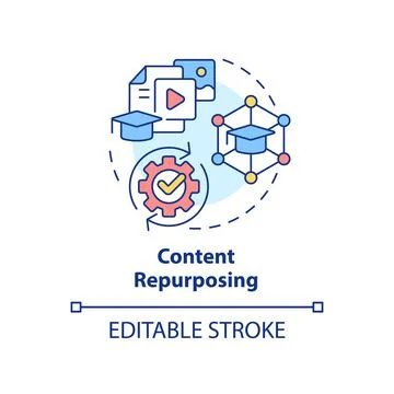 Content repurposing concept icon Stock Illustration