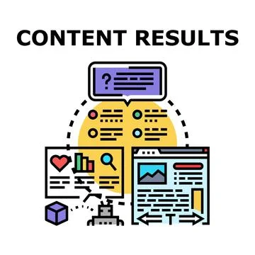 Content results analysis and digital marketing strategy イラスト素材