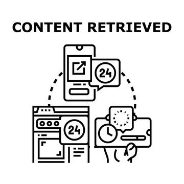 Content retrieved from network for online access イラスト素材