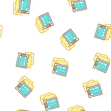 Content review email marketing vector seamless pattern Illustrazione stock