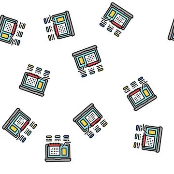 Content schedule vector seamless pattern Stock Illustration