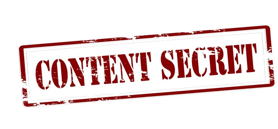 Content secret Stock Illustration