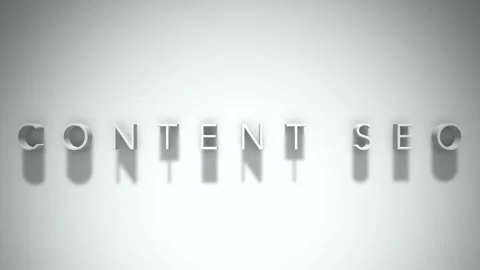 Content seo 3D title animation with shadows on a white background Stock Footage 297266916