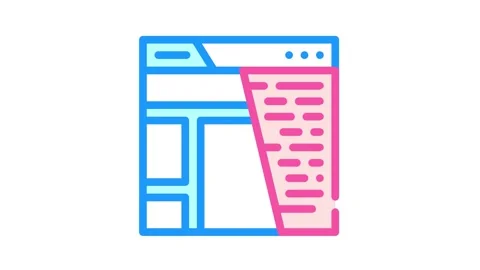 Content seo optimization color icon animation Stock Footage 156654292