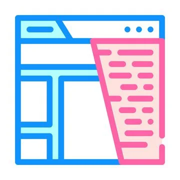 Content seo optimization color icon vector illustration Stock Illustration