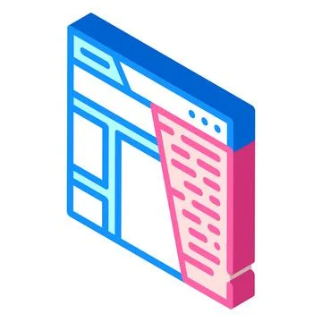 Content seo optimization isometric icon vector illustration Illustrazione stock