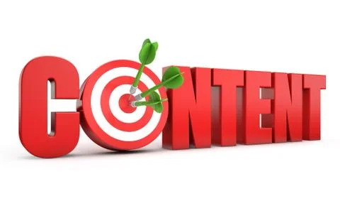 Content seo target Illustrazione stock