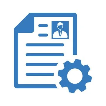 Content, setting, manage, management icon. Blue vector design. Stock Illustration