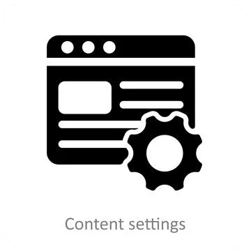 Content Settings Stock Illustration