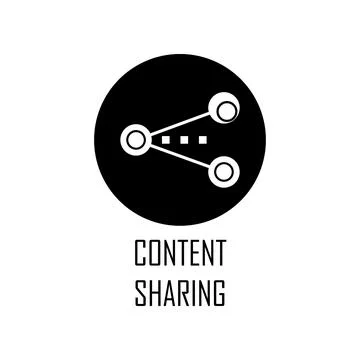 Content sharing icon. Element of Web Development for mobile concept and web apps Stock Illustration