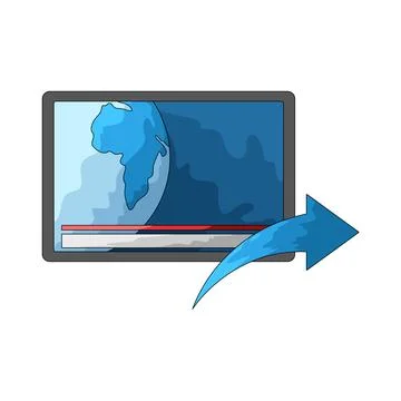 Content sharing illustration 库存插图