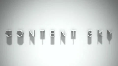 Content sky 3D title animation with shadows on a white background Stock Footage 297801519
