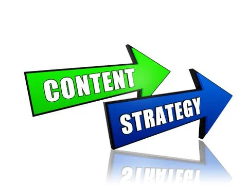 Content strategy in arrows Stock Illustration