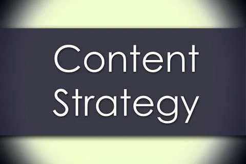 Content Strategy - business concept with text Stockillustratie