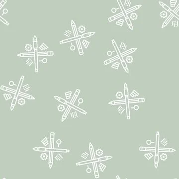 Content strategy line seamless pattern Illustrazione stock