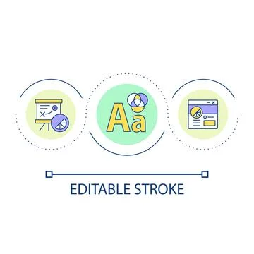 Content strategy loop concept icon Stock Illustration