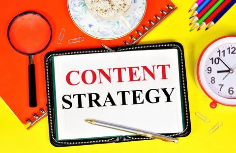Content strategy. Foto stock