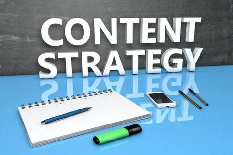 Content Strategy text concept Stock Illustration