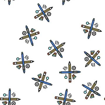Content strategy vector seamless pattern Illustrazione stock