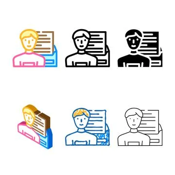 Content syndication lead color icon vector clean Stock Illustration