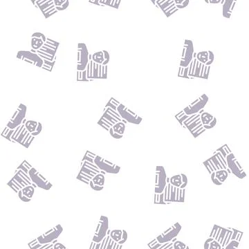 Content syndication lead glyph vector seamless pattern Stock Illustration