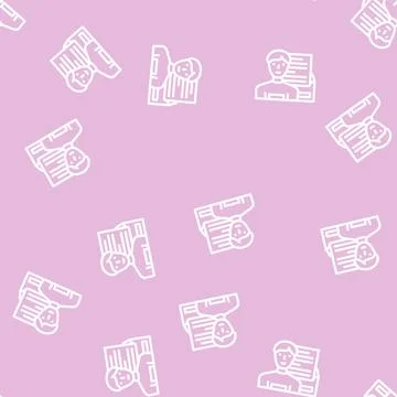 Content syndication lead line vector seamless pattern Stock Illustration