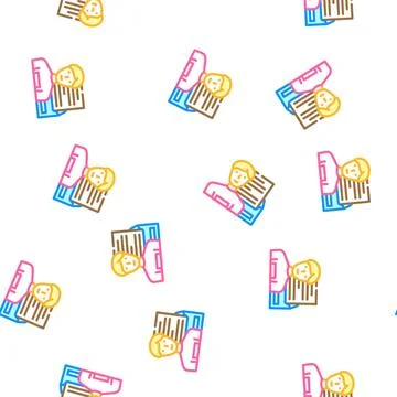 Content syndication lead vector seamless pattern 스톡 일러스트