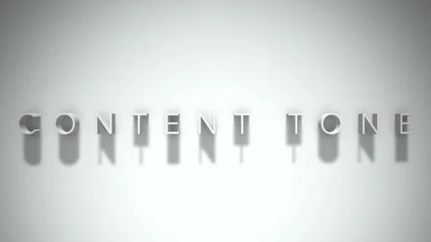 Content tone 3D title animation white text on a white background Stock Footage 299759504