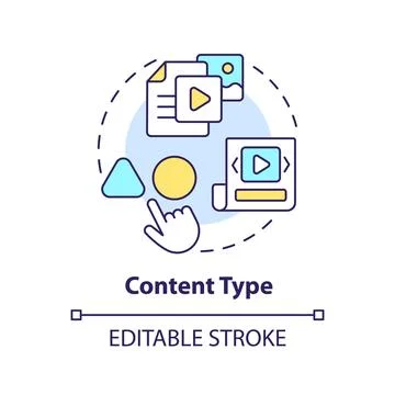 Content type concept icon Stock-Illustration