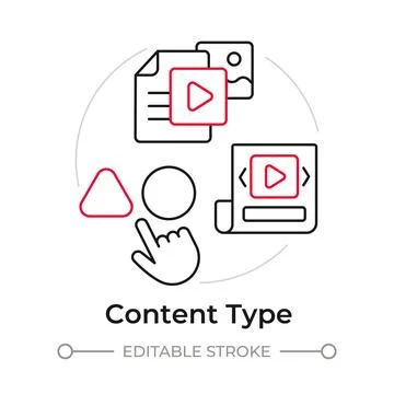 Content type duotone line art concept icon Stock Illustration