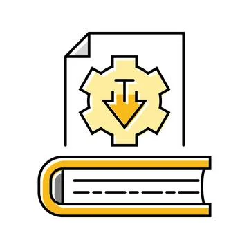 Content updates technical writer color icon vector illustration Stock Illustration