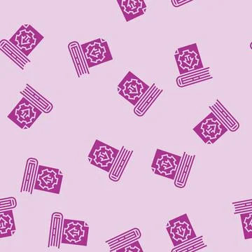 Content updates technical writer glyph seamless pattern Illustrazione stock