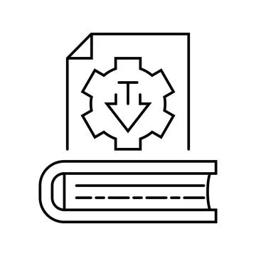 Content updates technical writer line icon vector illustration Stock Illustration