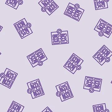 Content updates technical writer line vector seamless pattern 스톡 일러스트