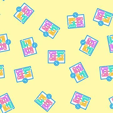 Content updates technical writer vector seamless pattern 스톡 일러스트