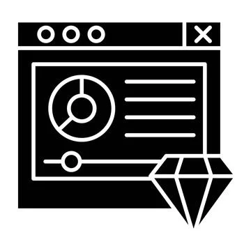 Content Value  Glyph Icon Stock Illustration