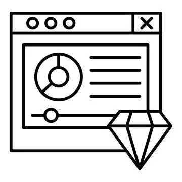 Content Value Line Icon Stock Illustration