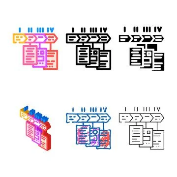 Content variety organization technical writer color icon vector Stock Illustration