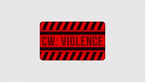 Content warning violence label sign animation Stock Footage 333677698