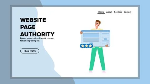 Content website page authority vector Stock Illustration