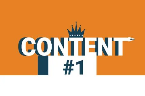 Content word on the first place 스톡 일러스트