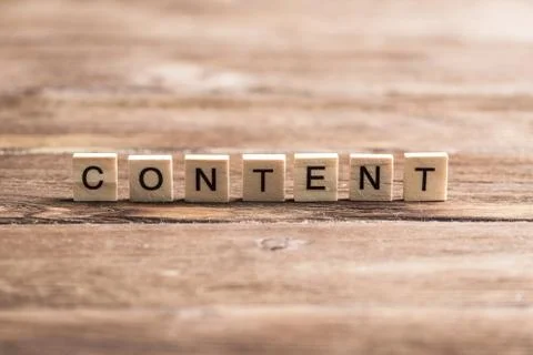 Content word of wooden elements Stock Photos