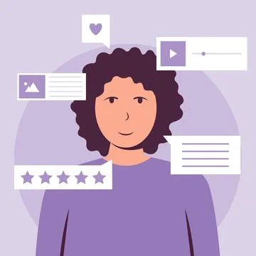 Content writer. Blog articles creation concept with people characters, freelance Иллюстрация