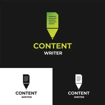Content Writer Logo Stock Illustration