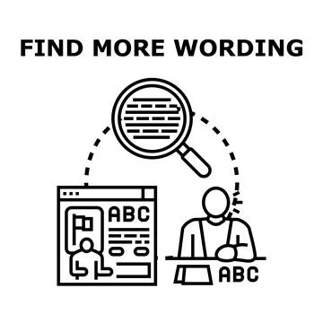Content writer optimizing text for search engine Stock Illustration
