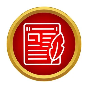 Content writing and publishing icon concept Stock Illustration